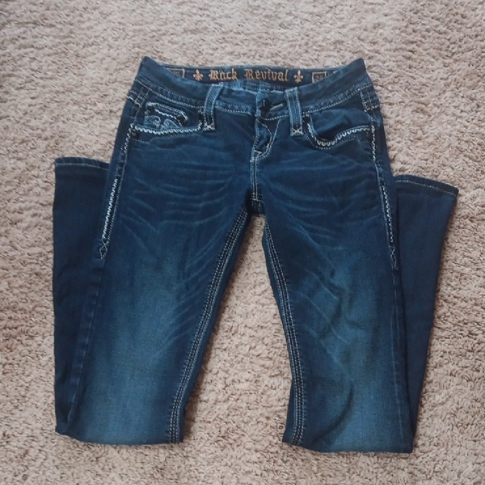 Rock Revival Women's Dark Blue Boot Cut Jeans